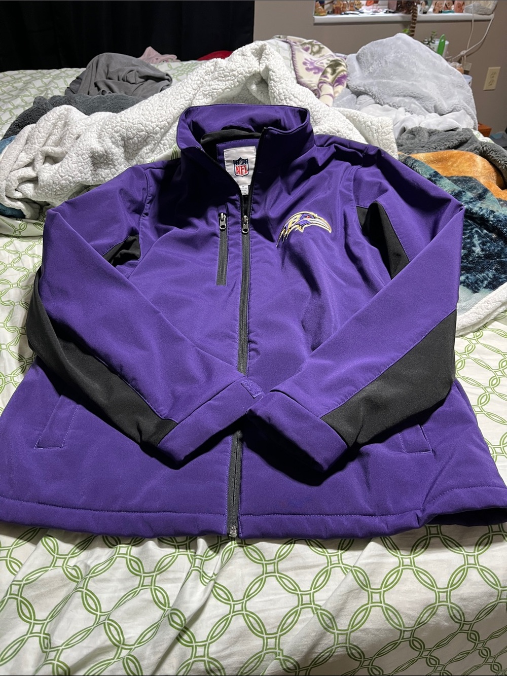 NFL Purple and Black Baltimore Ravens Softshell Jacket
